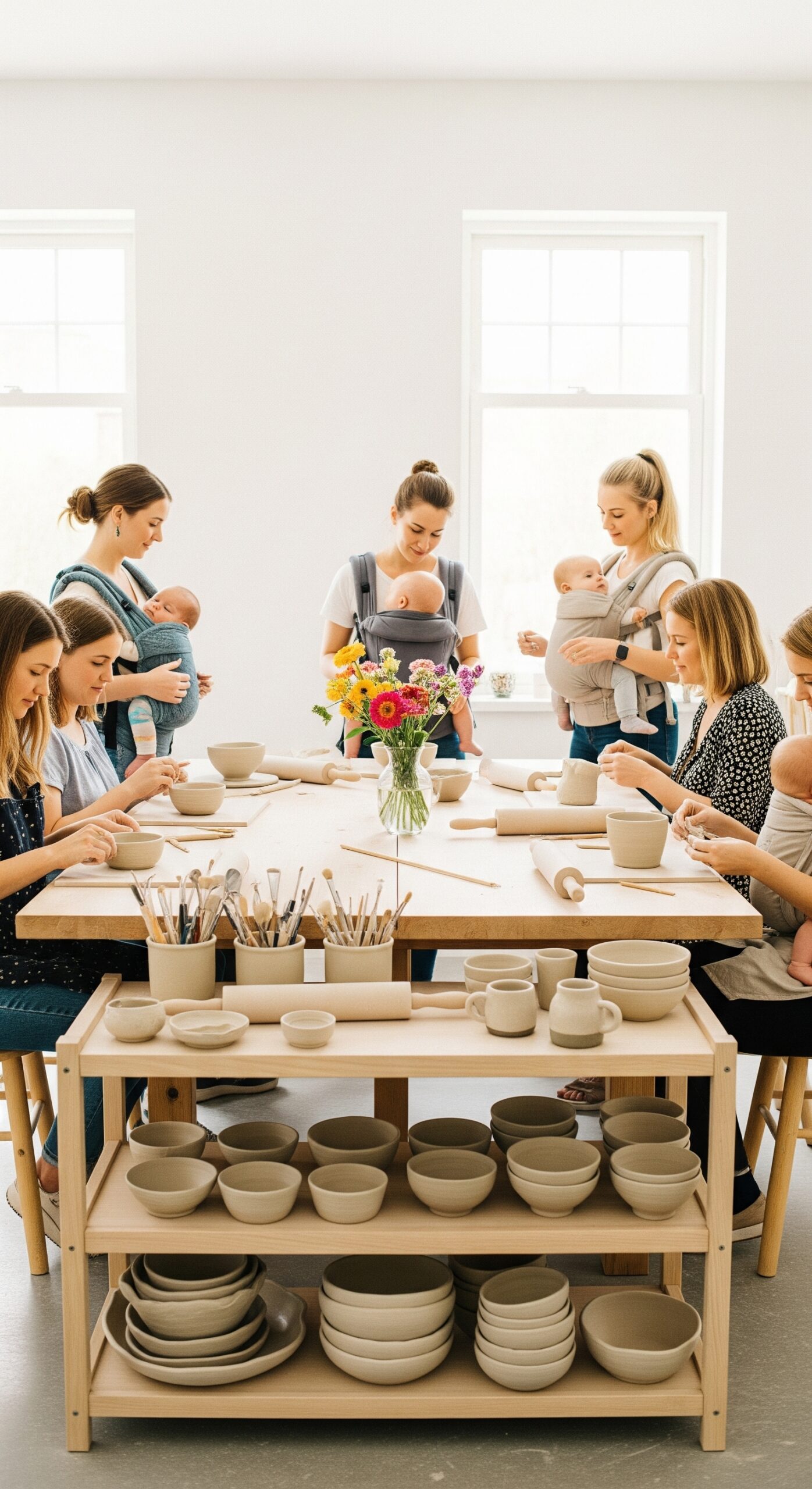 Mama Morning Töpfer Event für werdende Mütter und Mamas mit Kind im Töpfertempel Stuttgart