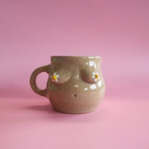 Musterbecher Boobilicious Brustkrebsvorsorge Töpfer Event